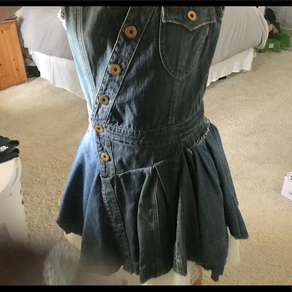 Reconstructed Levi’s denim dress